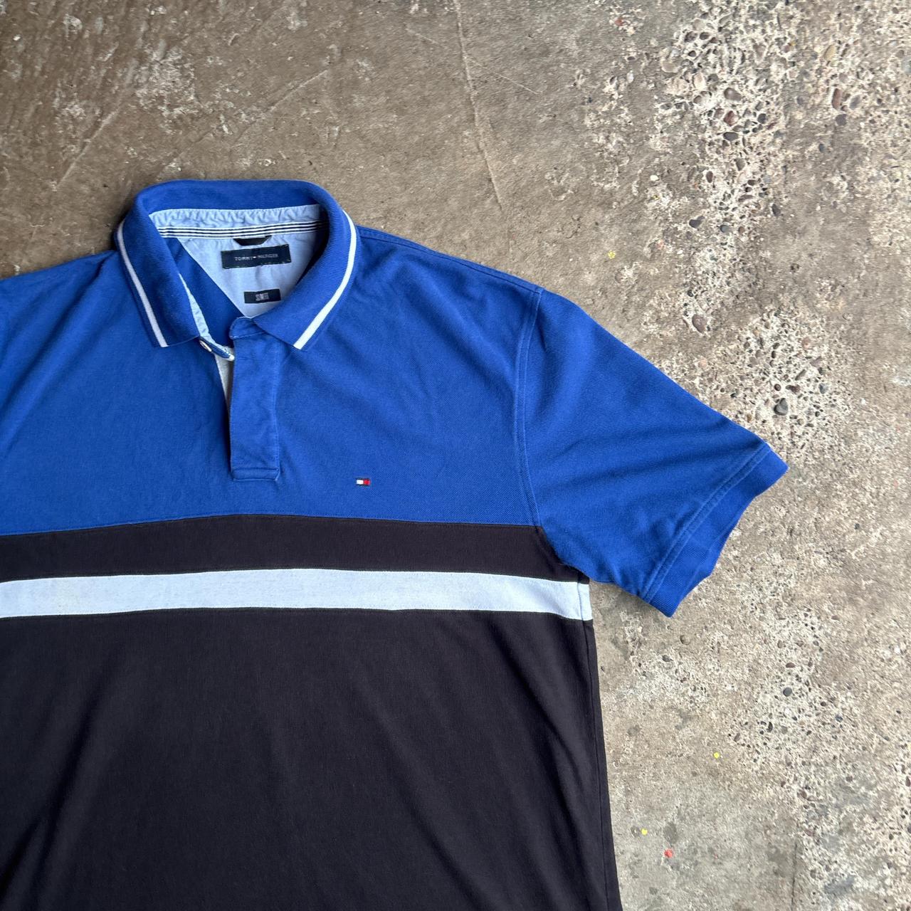Blue & Black Tommy Hilfiger Polo Shirt - 2XL