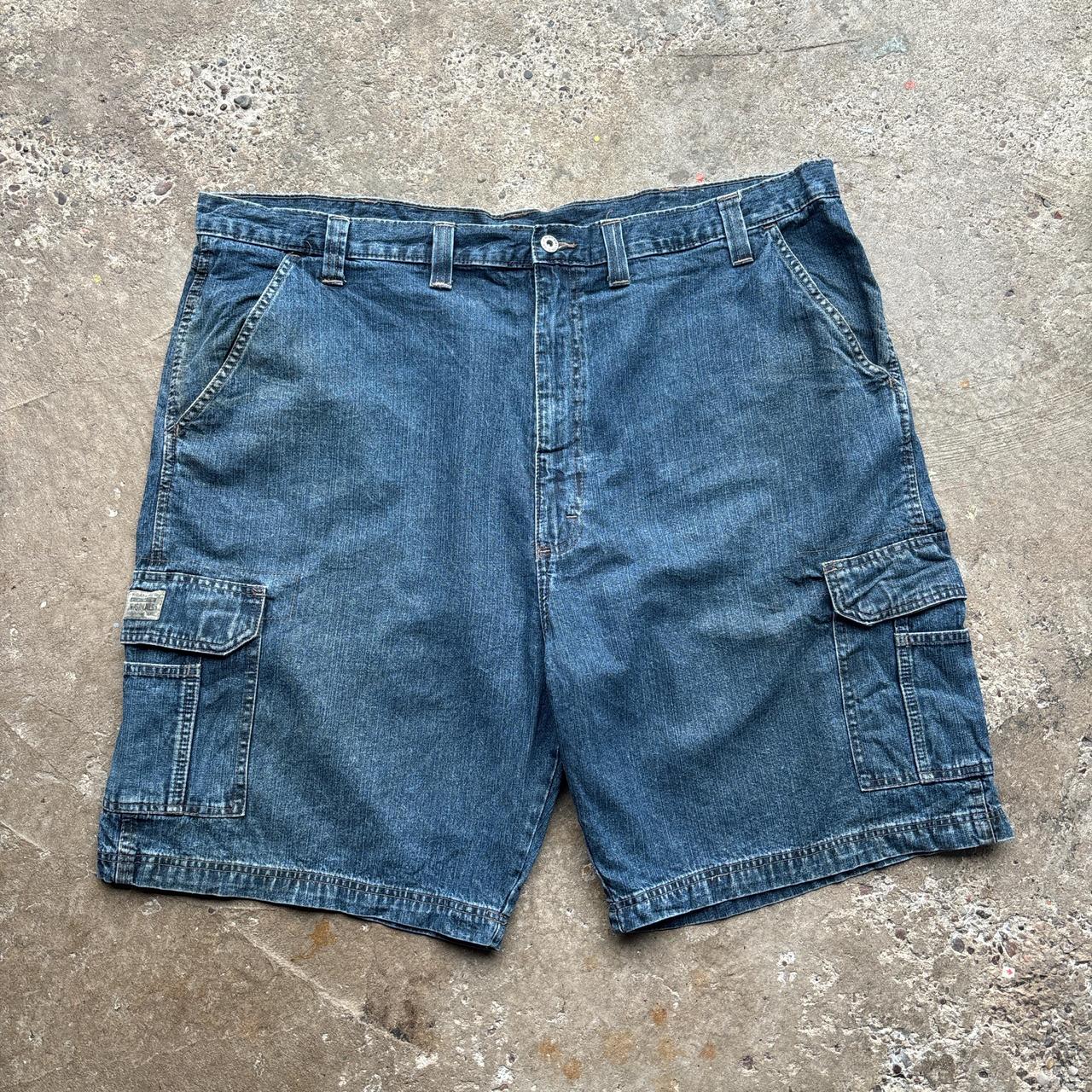 Blue Wrangler Cargo Denim Shorts - W44