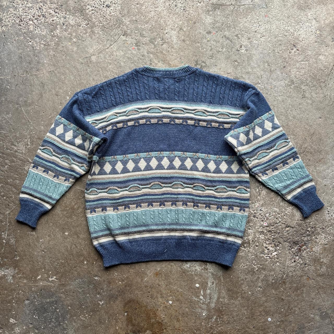 Blue Sweater Shop knitted jumper with embroidered logo