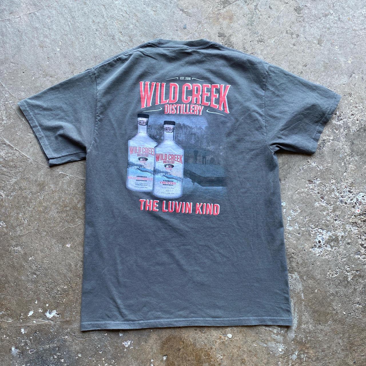Grey and red Wild Creek Distillery tee