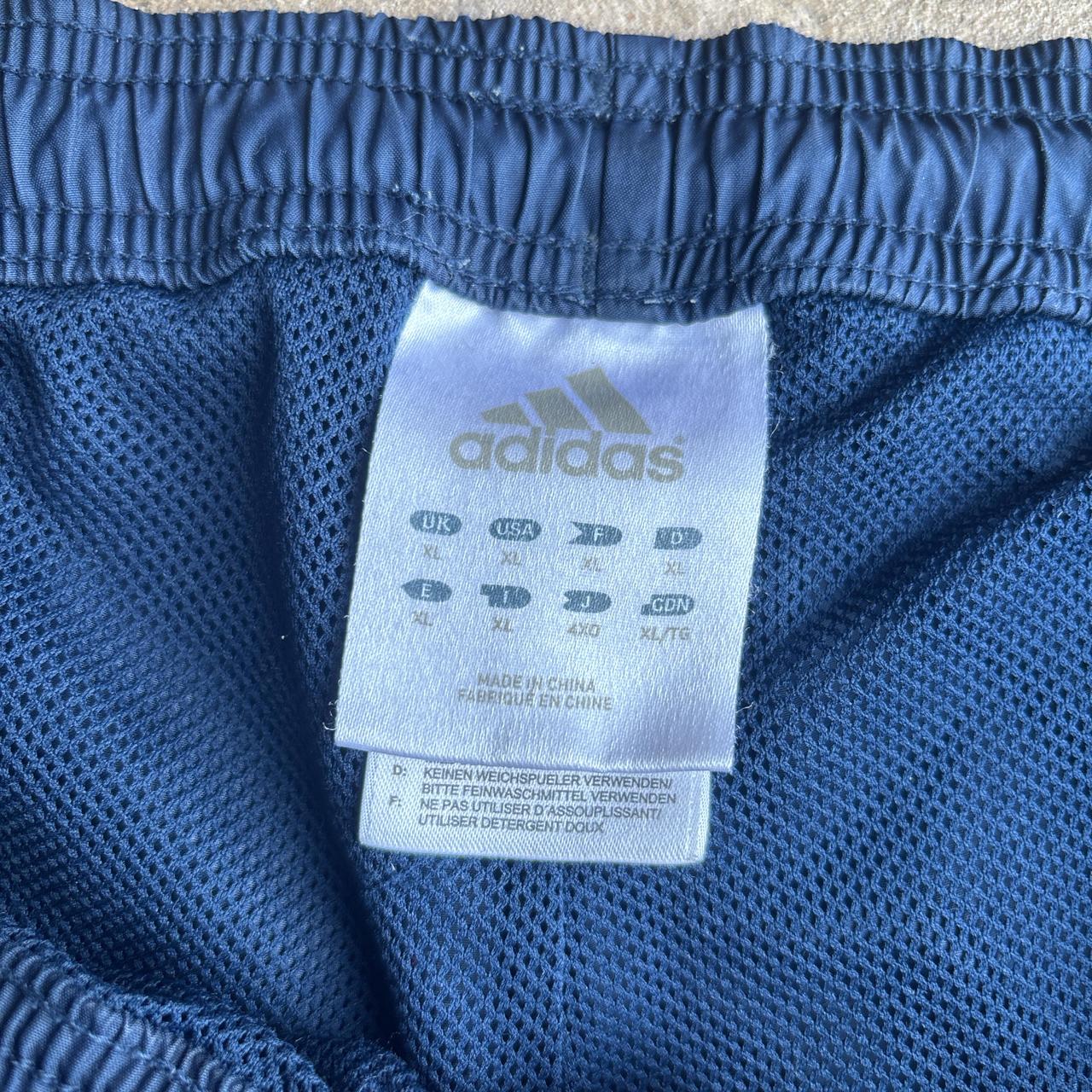 Blue Adidas Three Stripe Sportswear Shorts - XL