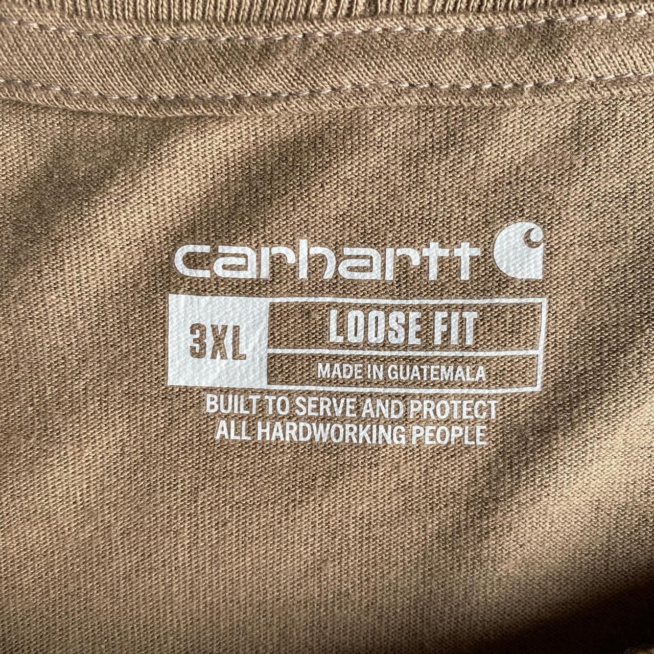 Tan Carhartt Single Pocket T-Shirt - 3XL