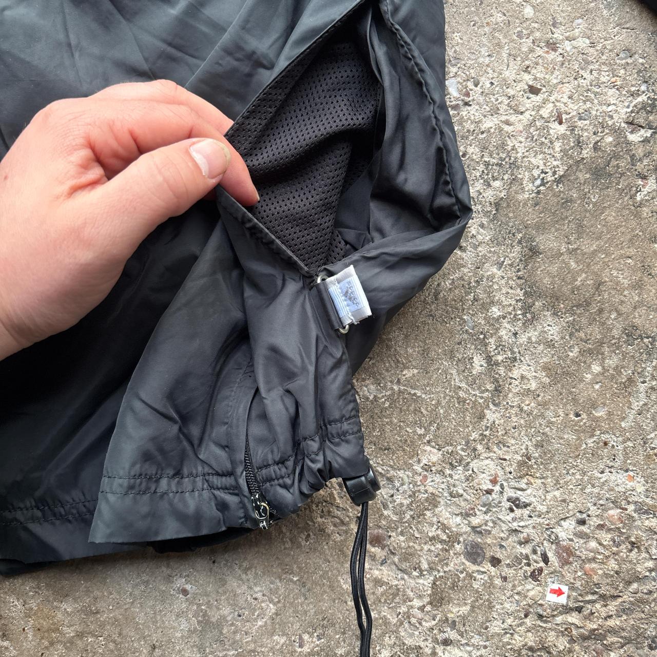 90s Black Adidas quarter zip track jacket