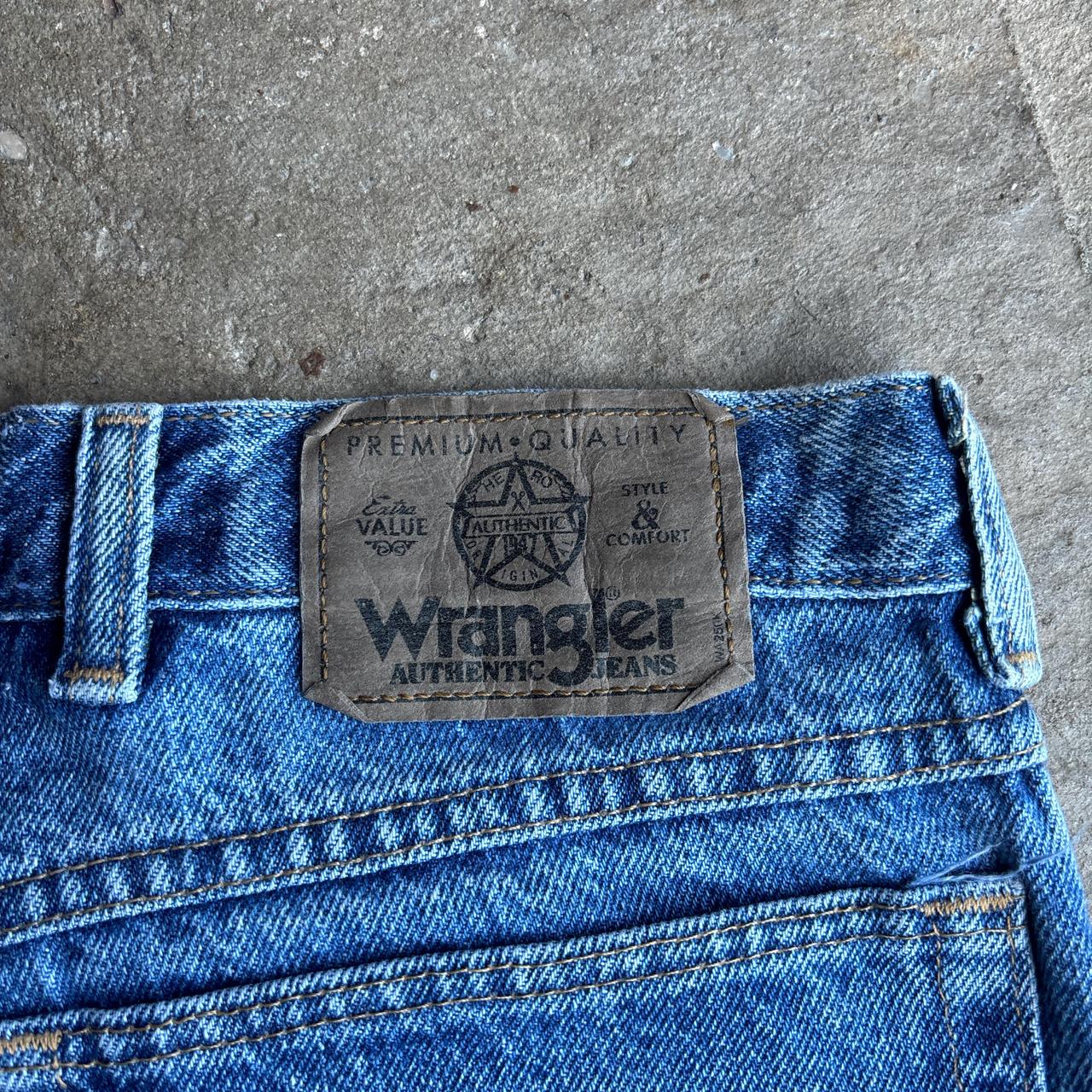 Blue Denim Straight Wrangler Jean Shorts