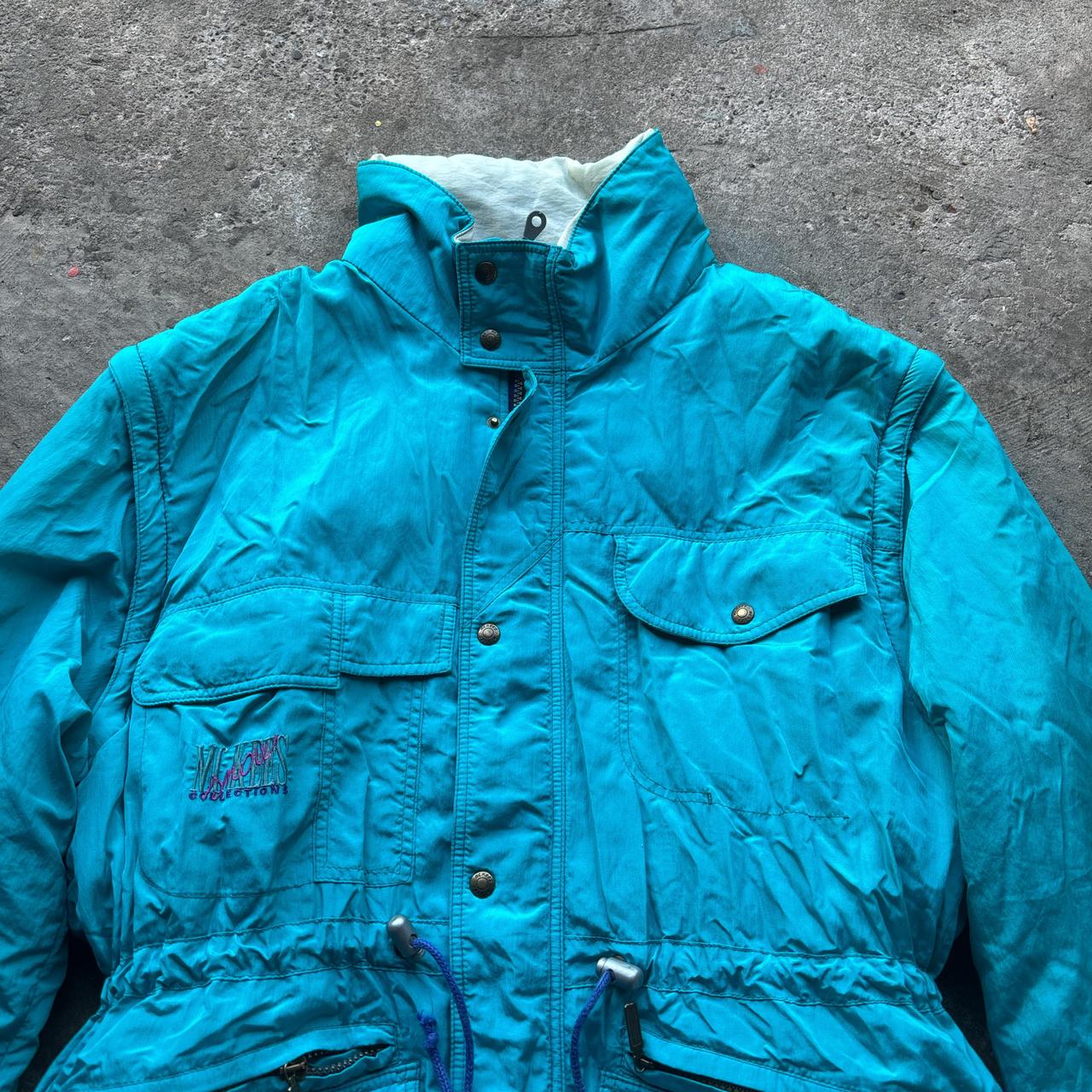 80s Turquoise Mc Kees ski puffer jacket