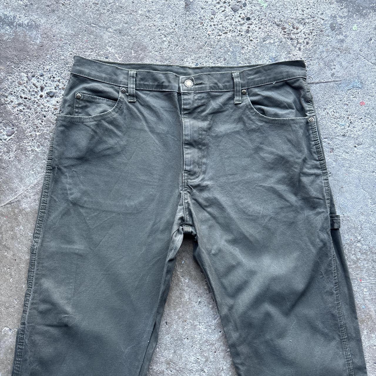 Khaki Green straight leg Dickies carpenter pants - W34