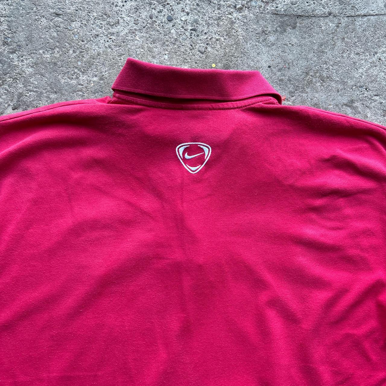 Red Nike Total 90 00s Arsenal polo shirt