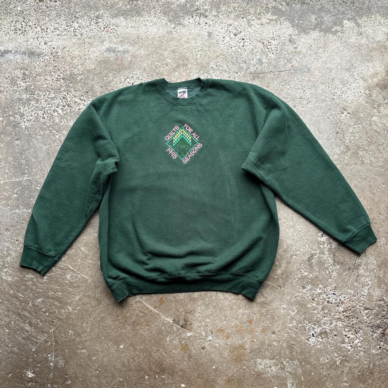 Green ‘Quilts for All 1995’ sweatshirt - XXL