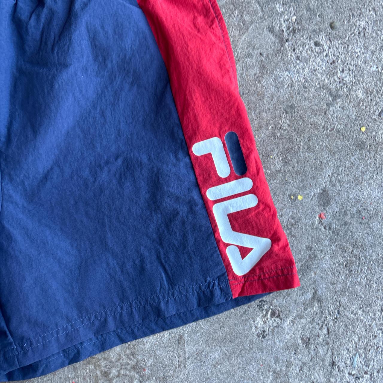 Navy & Red Fila Swim Shorts/Trunks