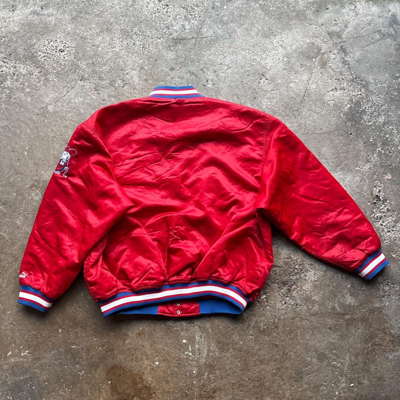 Red and blue Puma Mississippi State University varsity jacket