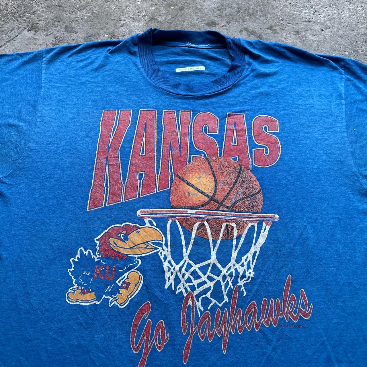 Blue Kansas Jayhawks graphic tee