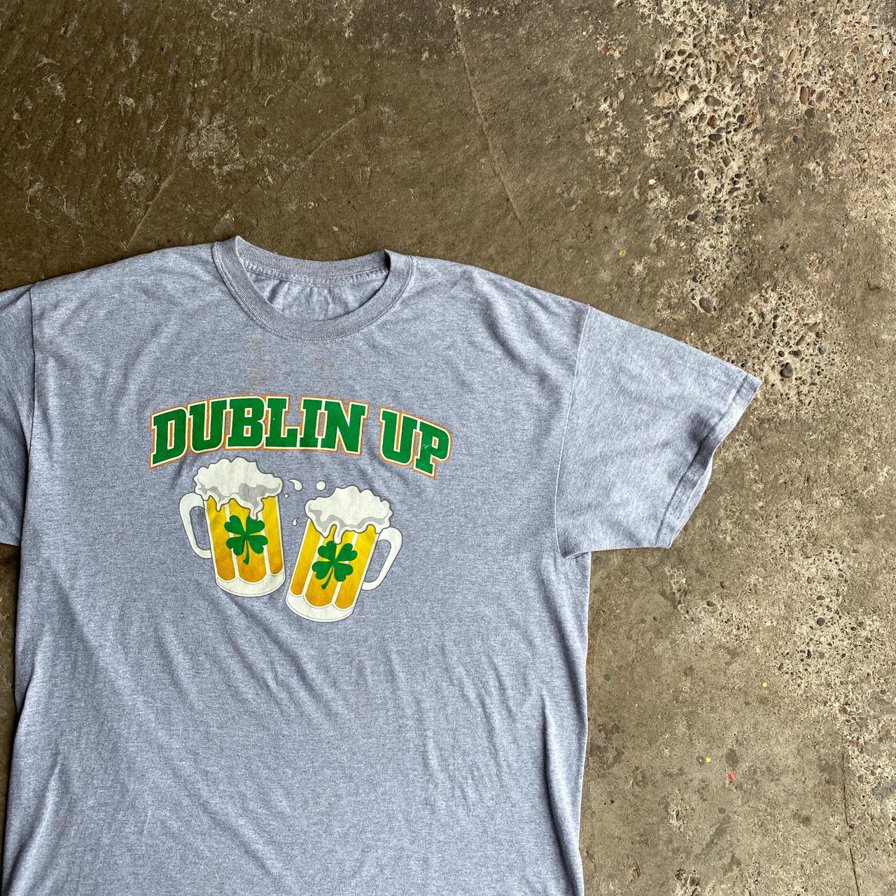 Grey ‘Dublin Up’ Beer T-Shirt - XL