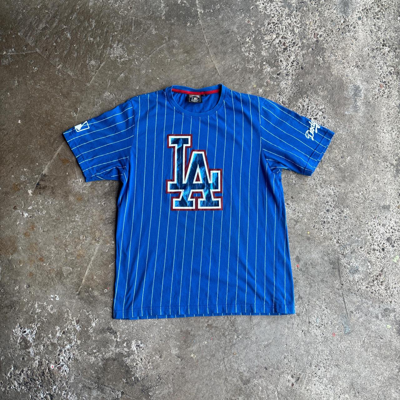Blue Striped LA Dodgers MLB T-Shirt