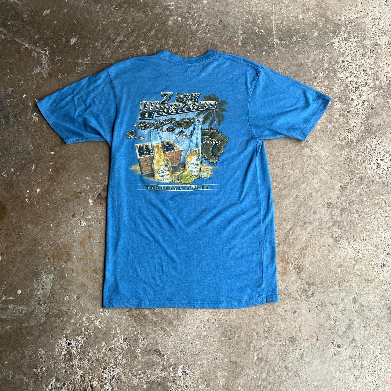 Blue Graphic ‘7 Day Weekend’ T-Shirt - M