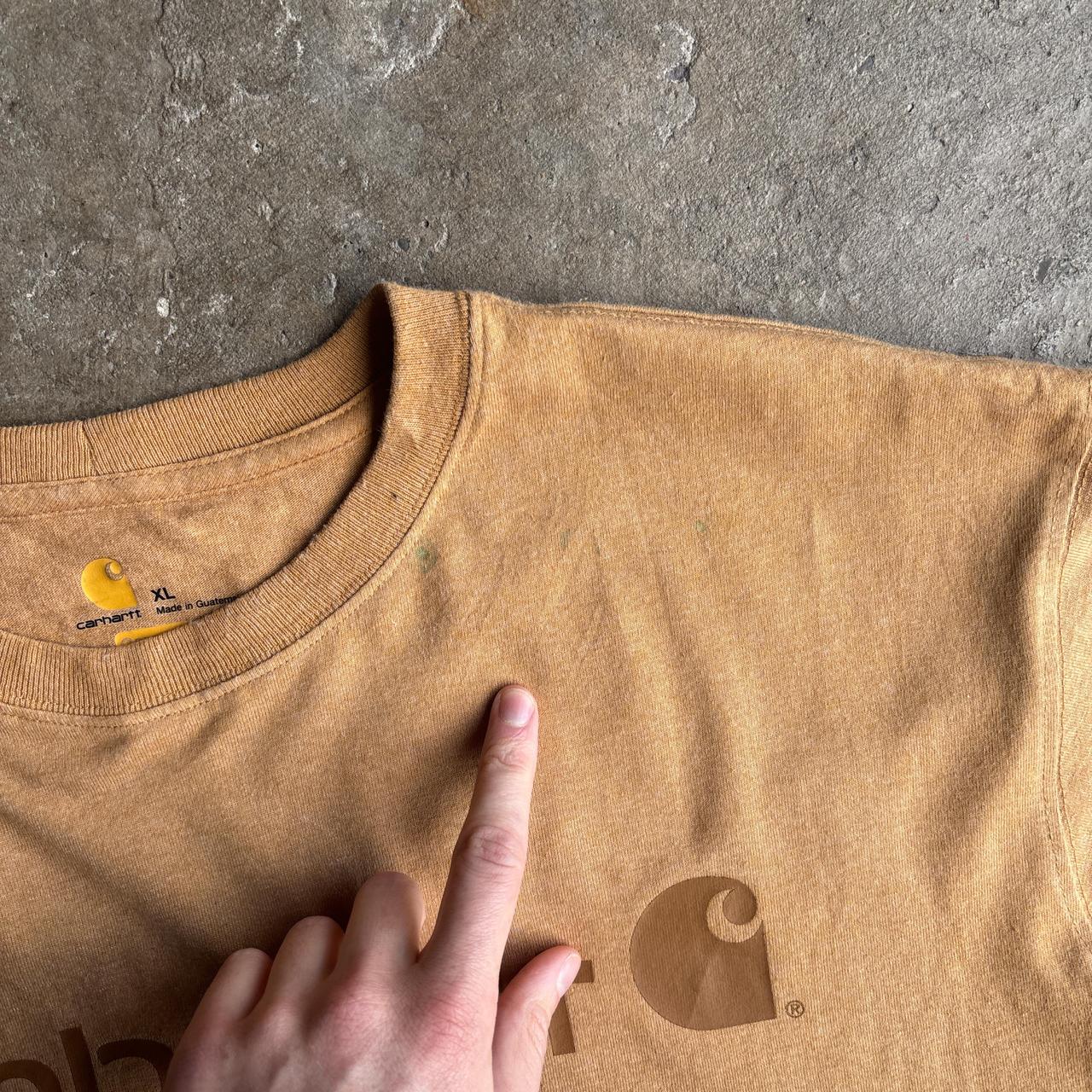 Tan Carhartt Logo Graphic T-Shirt - XL