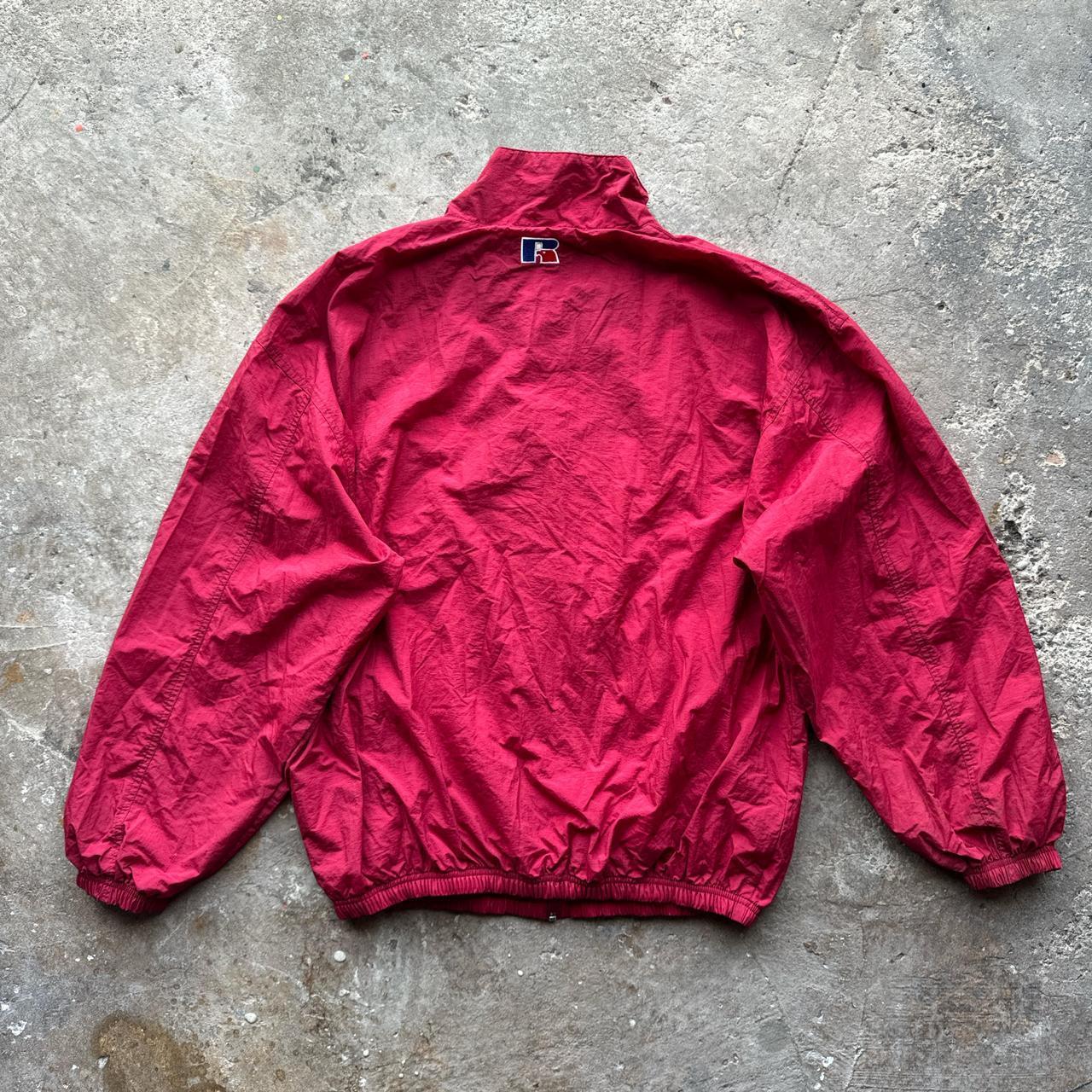 Red Russel Athletic jacket with embroidered logo