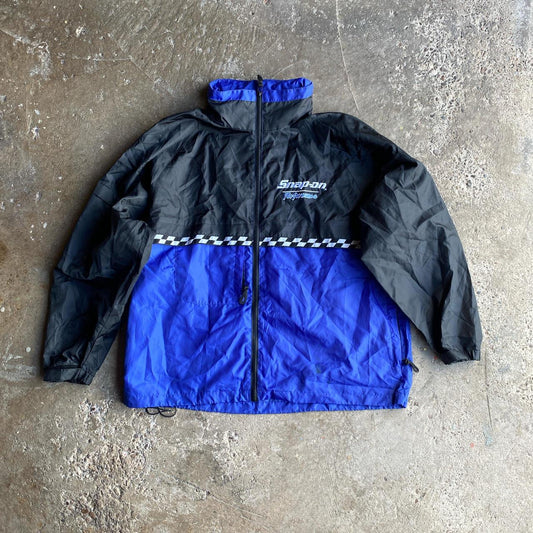 Blue & Black Full-Zip Windbreaker Jacket - XL