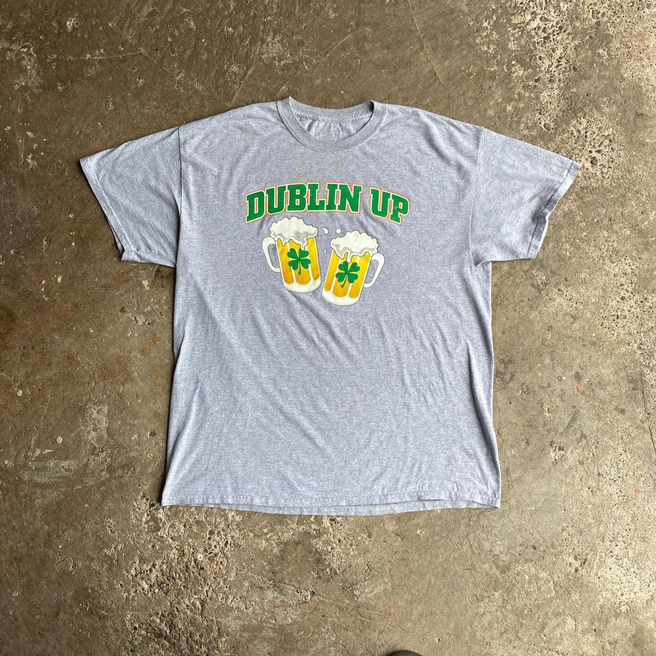 Grey ‘Dublin Up’ Beer T-Shirt - XL