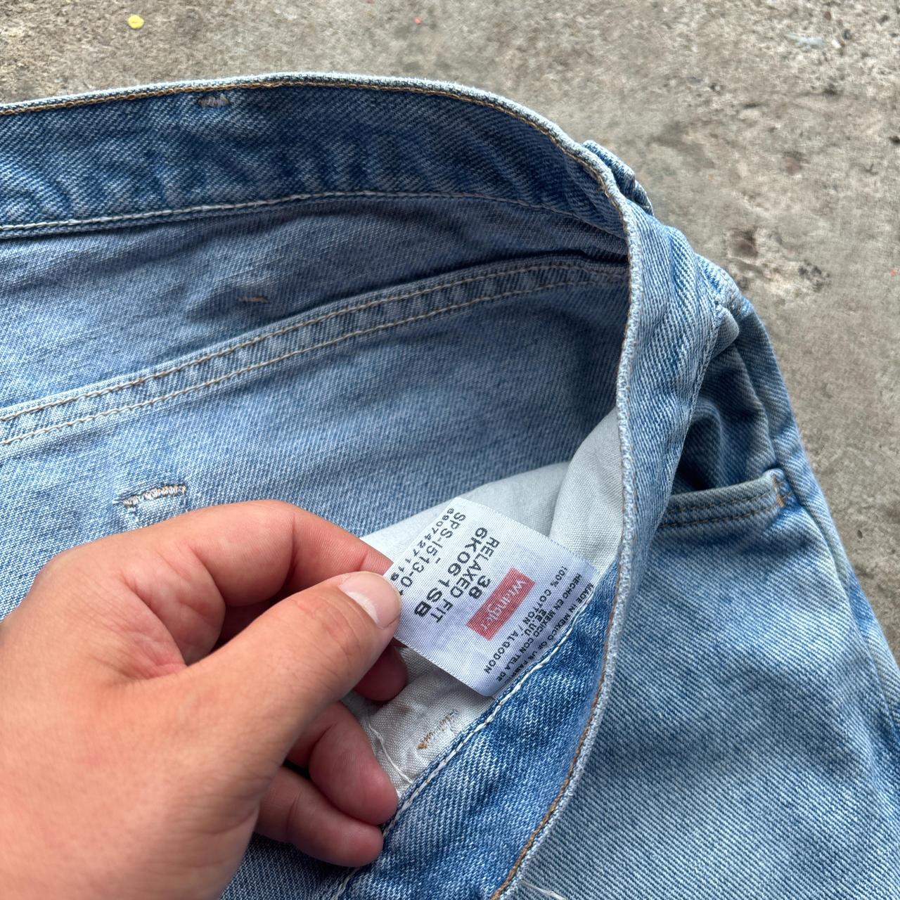 Light blue denim Wrangler shorts - W38
