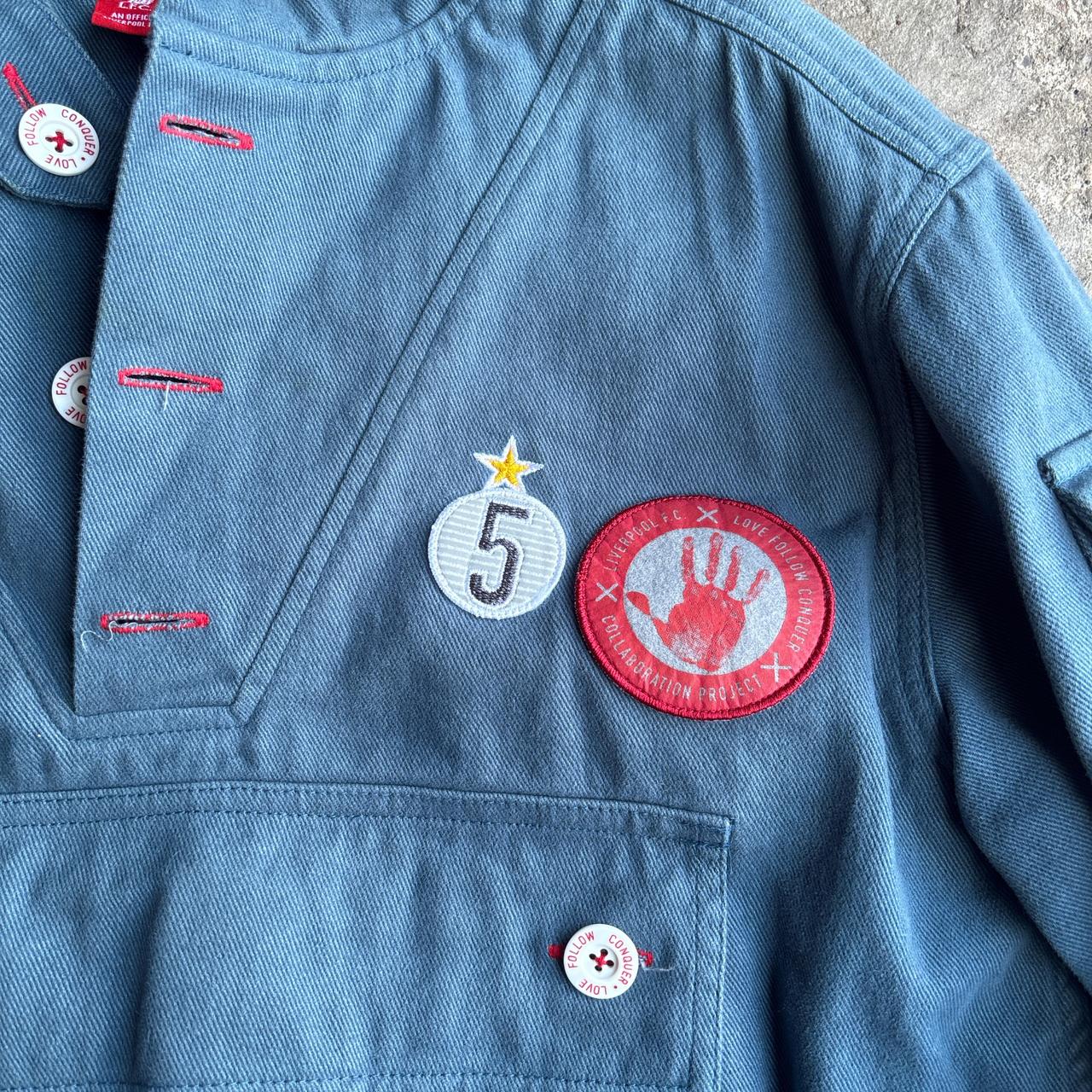 Blue Liverpool ‘Love Follow Conquer” Football Fan Hooded Jacket