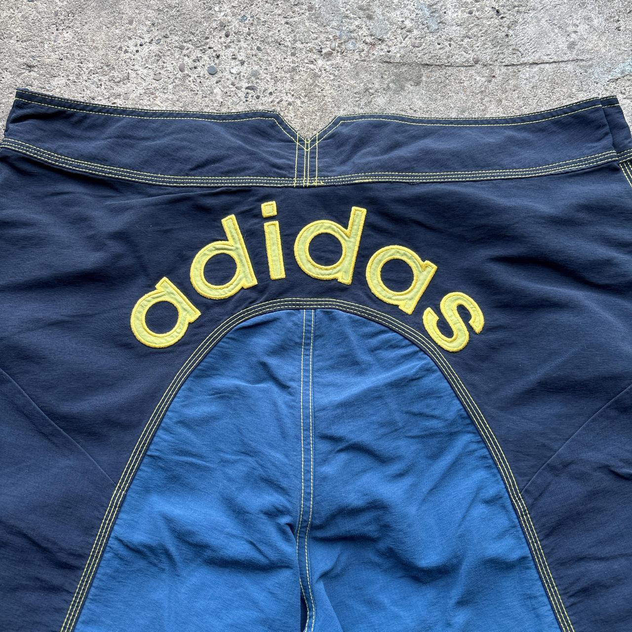 Blue and navy 00s Adidas board shorts