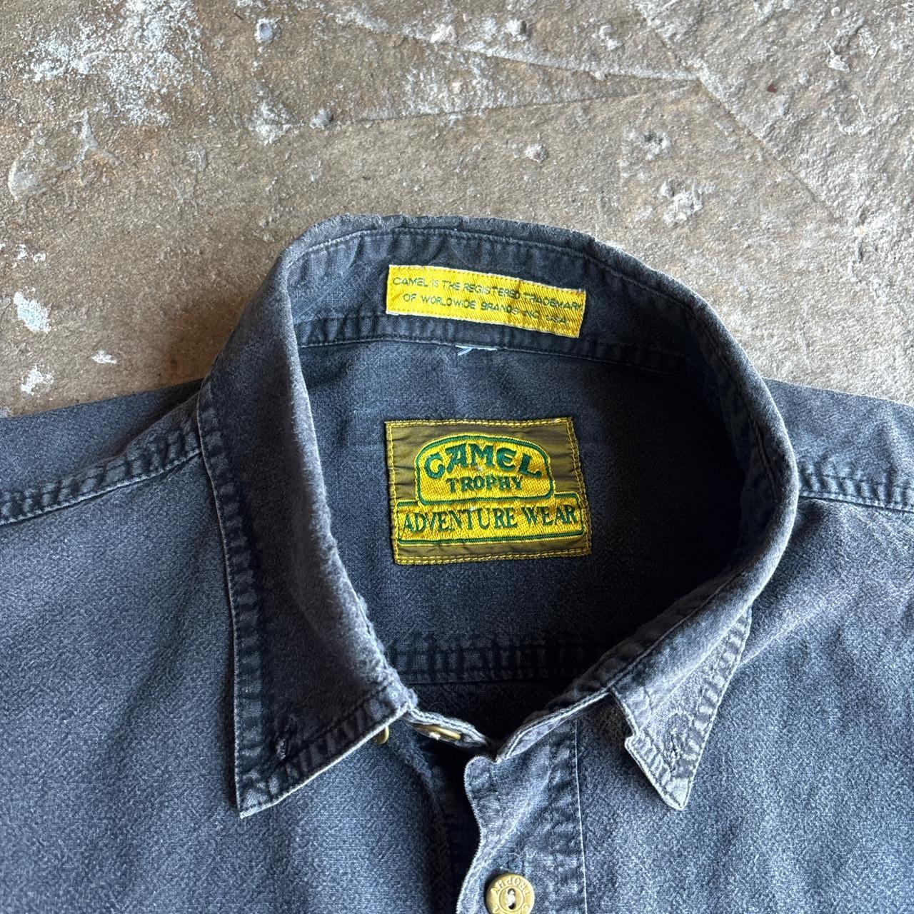 Vintage Washed black Camel short-sleeve shirt