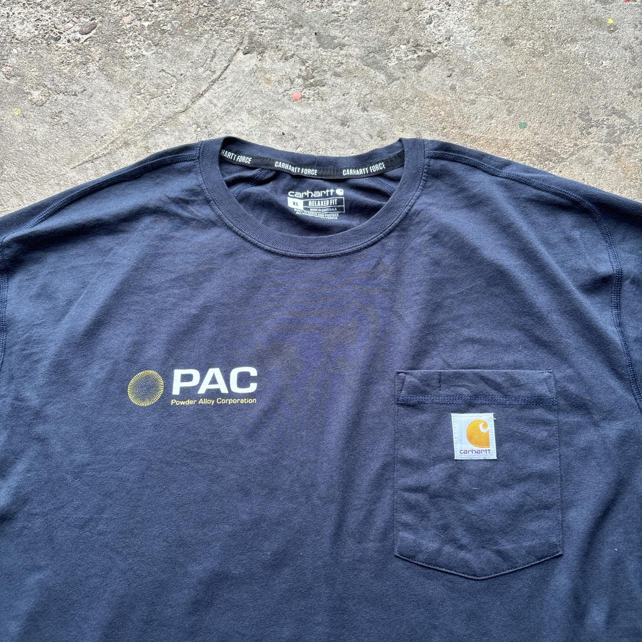 Navy Carhartt Force t-shirt with company logo - XL