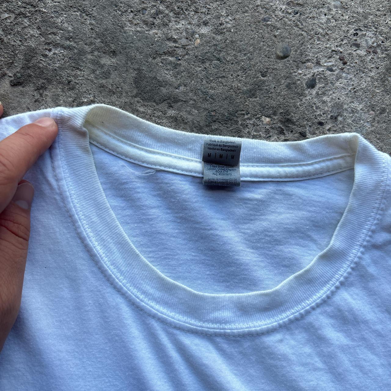 White and black Live Aid graphic tee - M