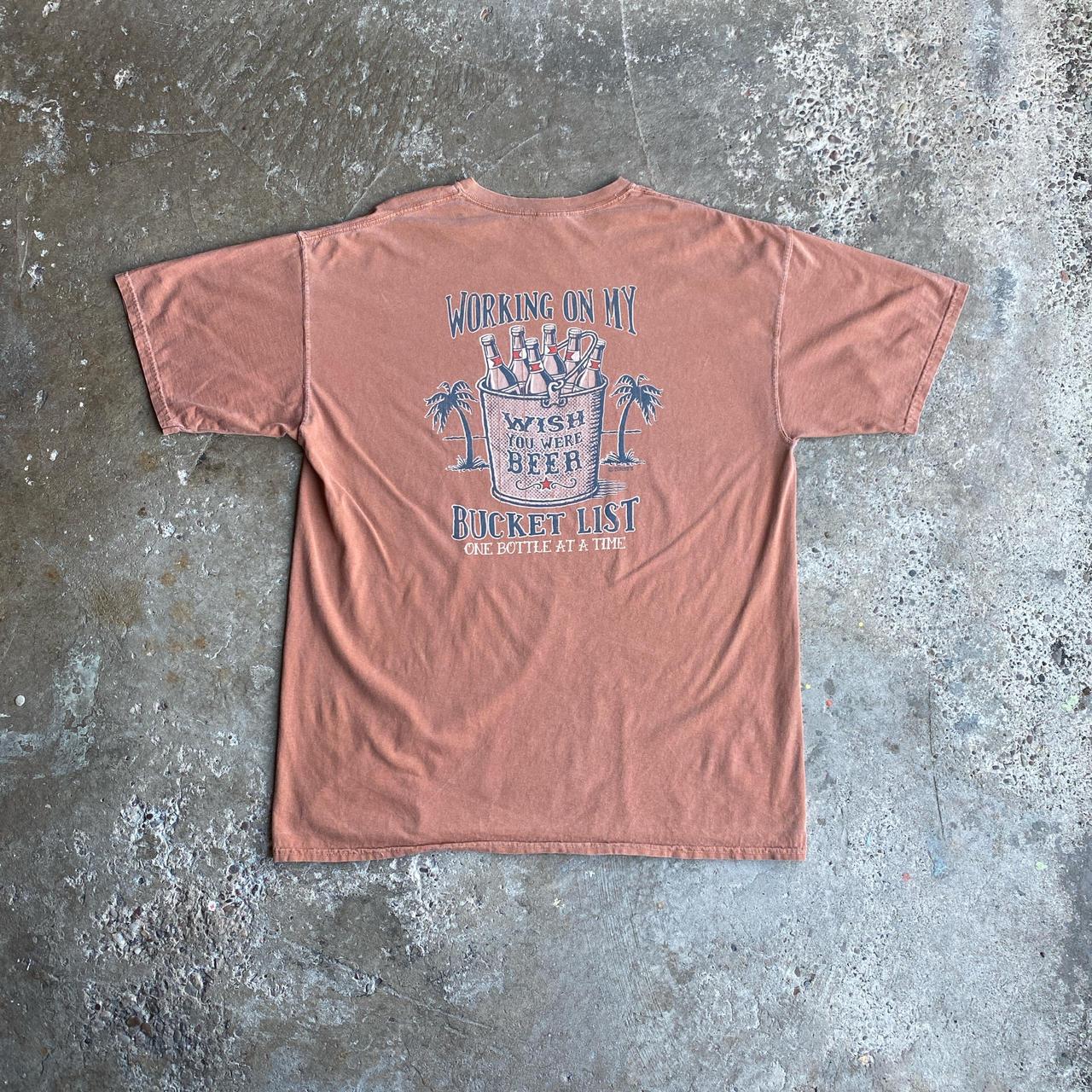 Brown Graphic Beer T-Shirt - XL