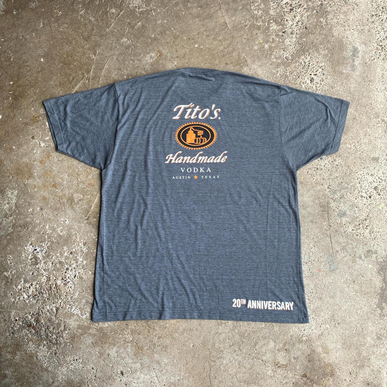 Grey Graphic ‘Tito’s Vodka’ T-Shirt - 2XL