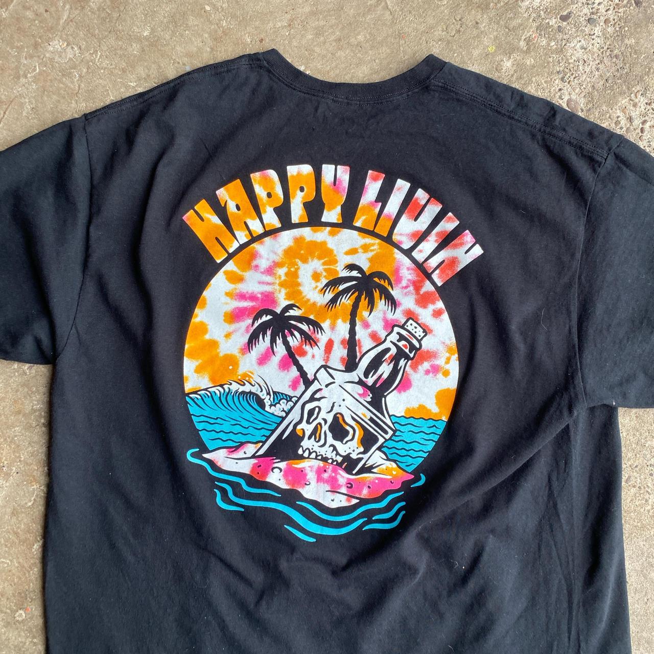 Black ‘Happy Liuin’ Bar T-Shirt
