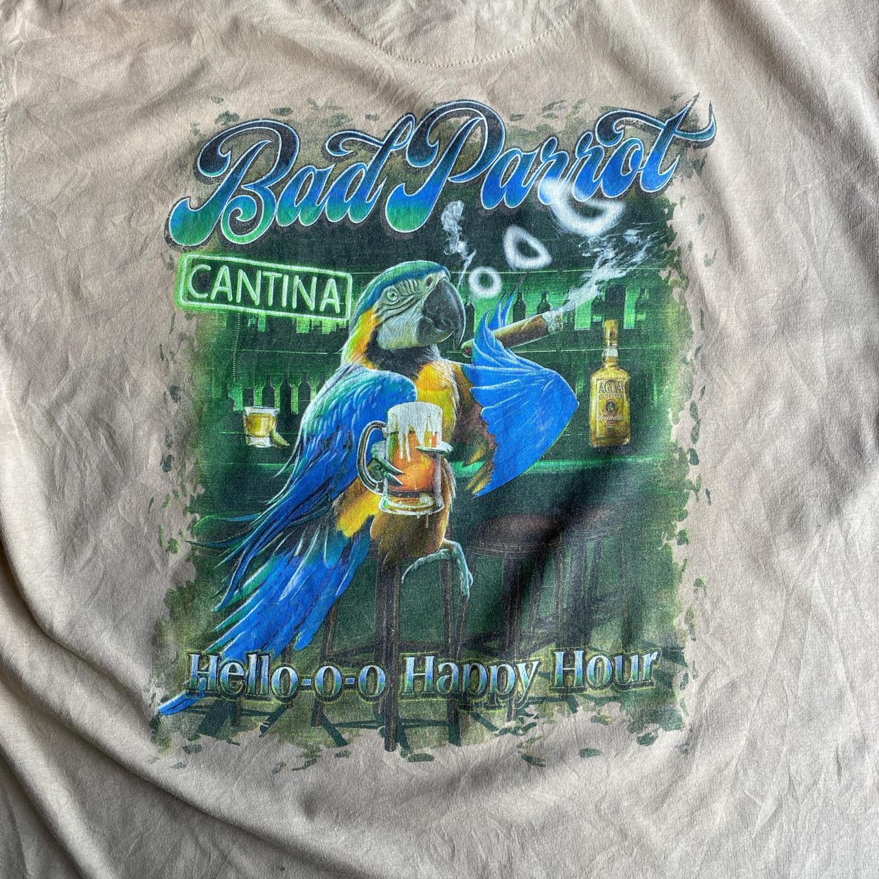 Bad Parrot’ Tan Graphic Bar T-Shirt