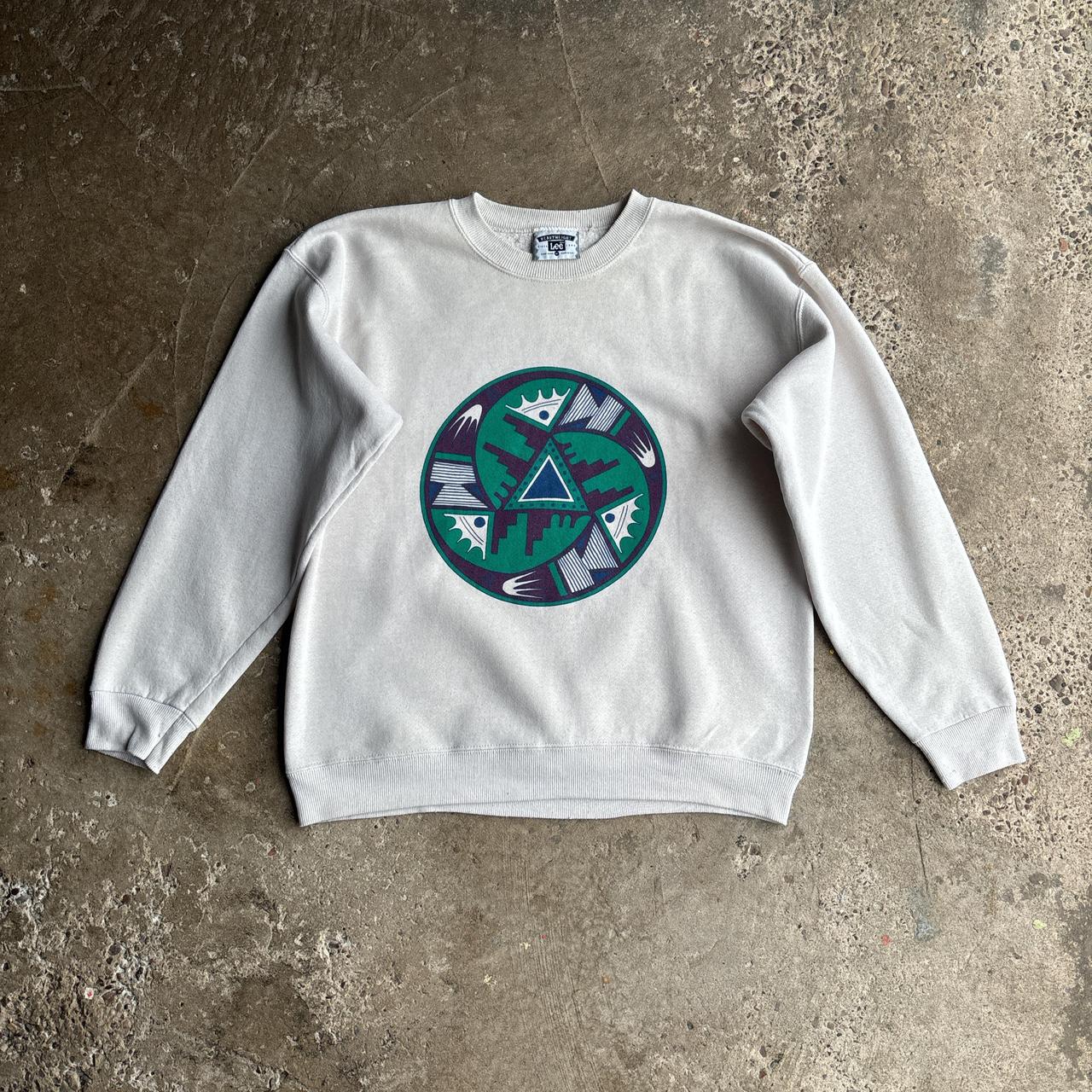 Graphic Cream Lee Crewneck Jumper - M