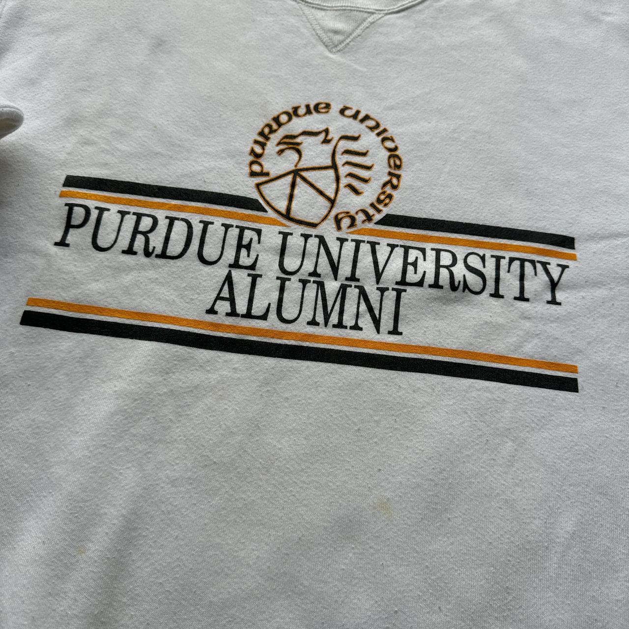 White Graphic sweatshirt with ‘Purdue University’ print