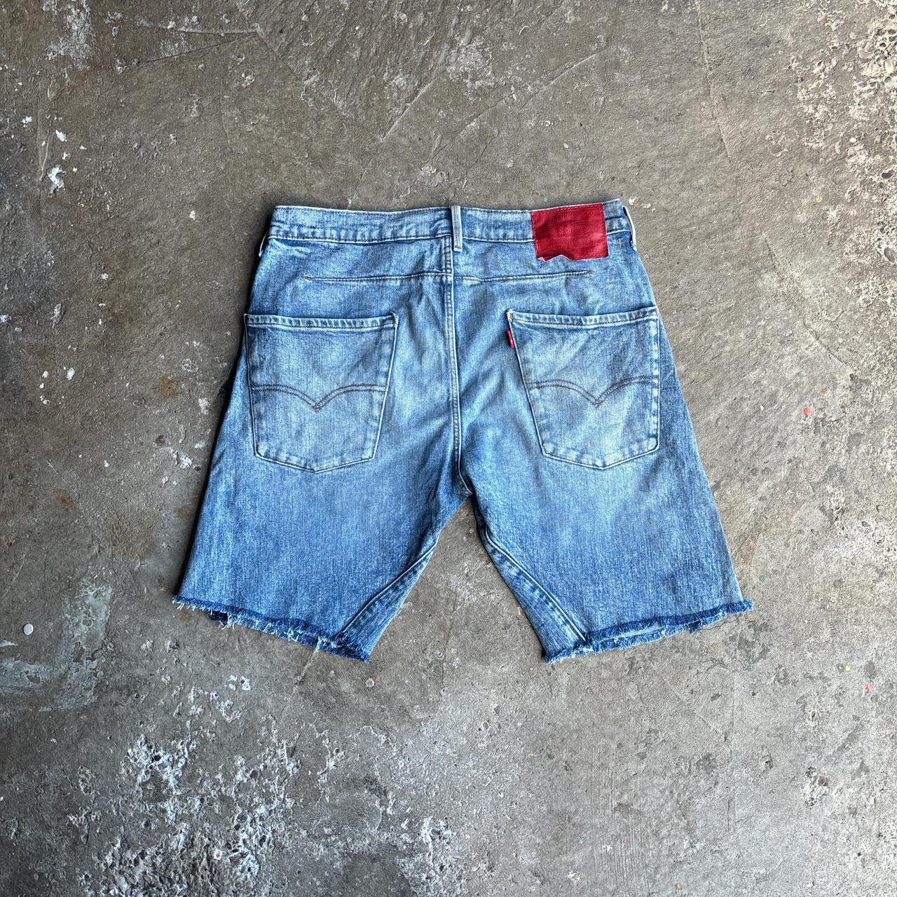 Light Blue Denim Cut Levi’s Jean Shorts