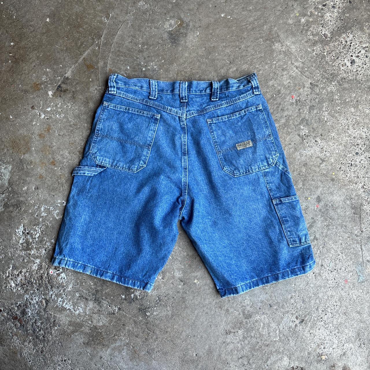 Blue Denim Wrangler Carpenter Shorts
