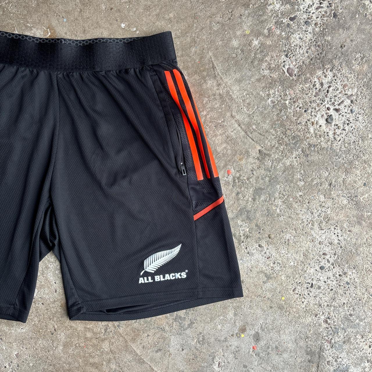 Black Adidas All Blacks Rugby Shorts - L