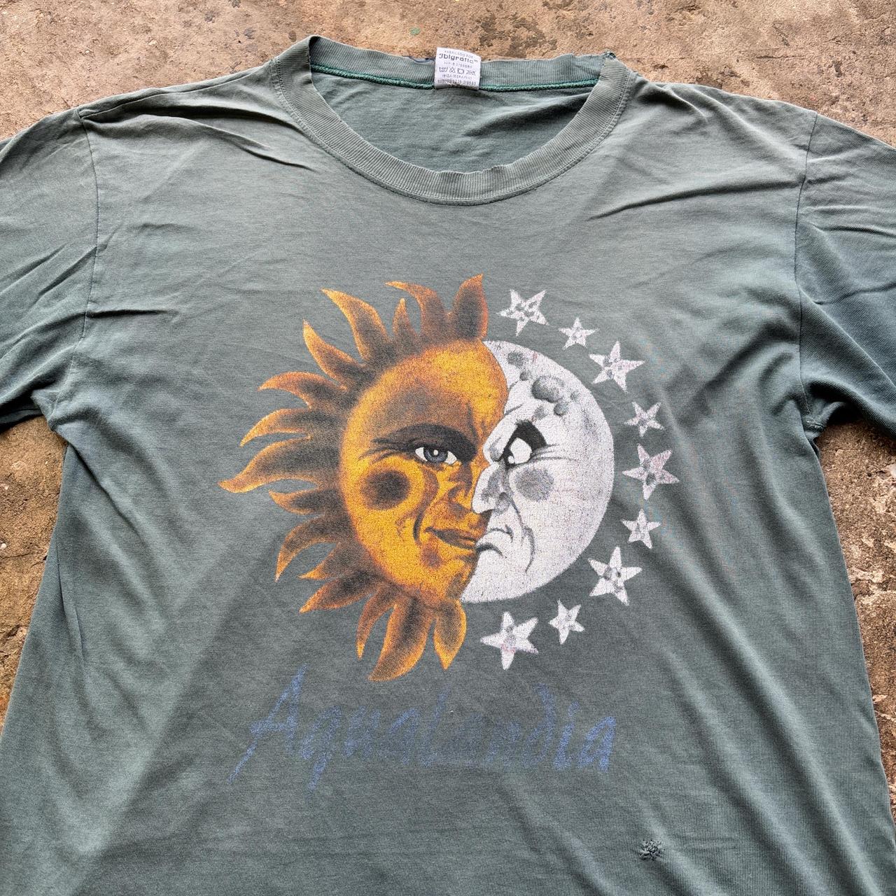 Vintage grey graphic t-shirt with Aqualand Astrology print