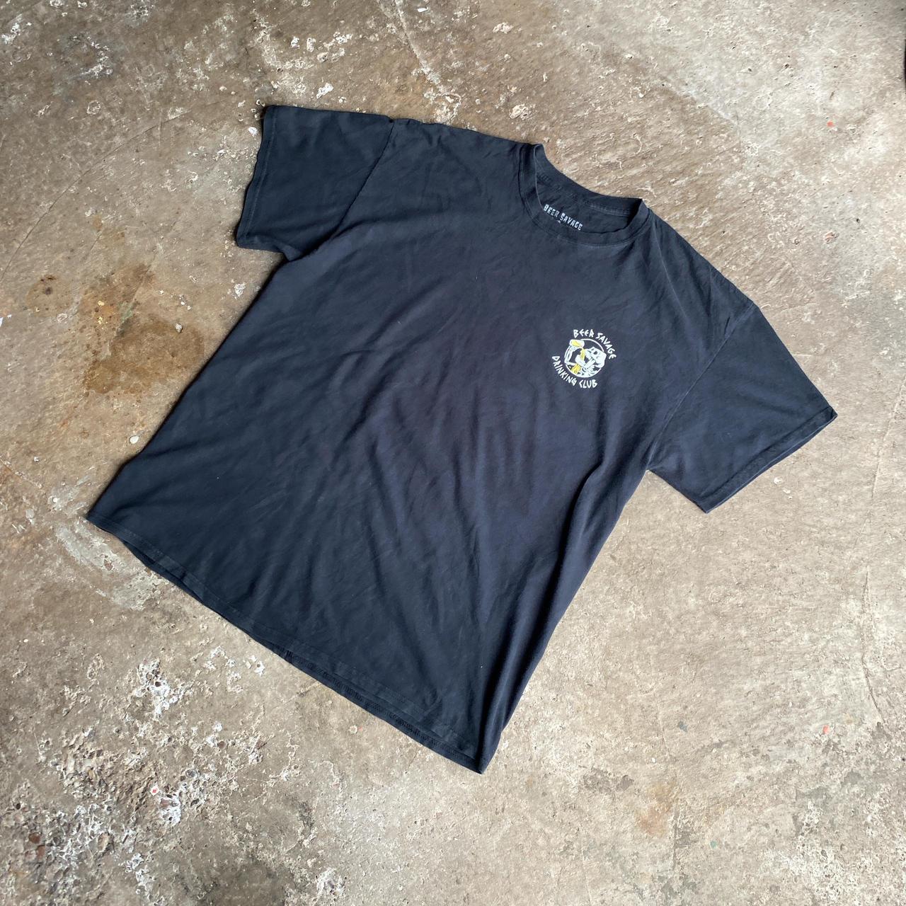 Black ‘Beer Savage Drinking Club’ Bar at-Shirt