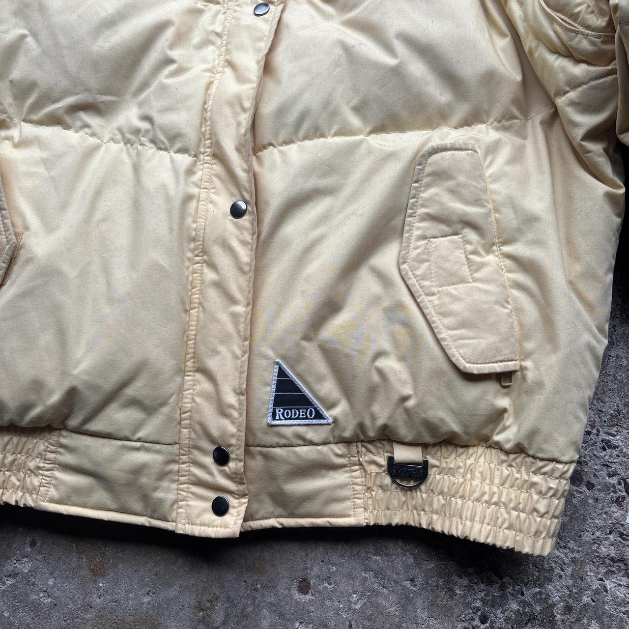 Cream vintage Rodeo feather down puffer jacket