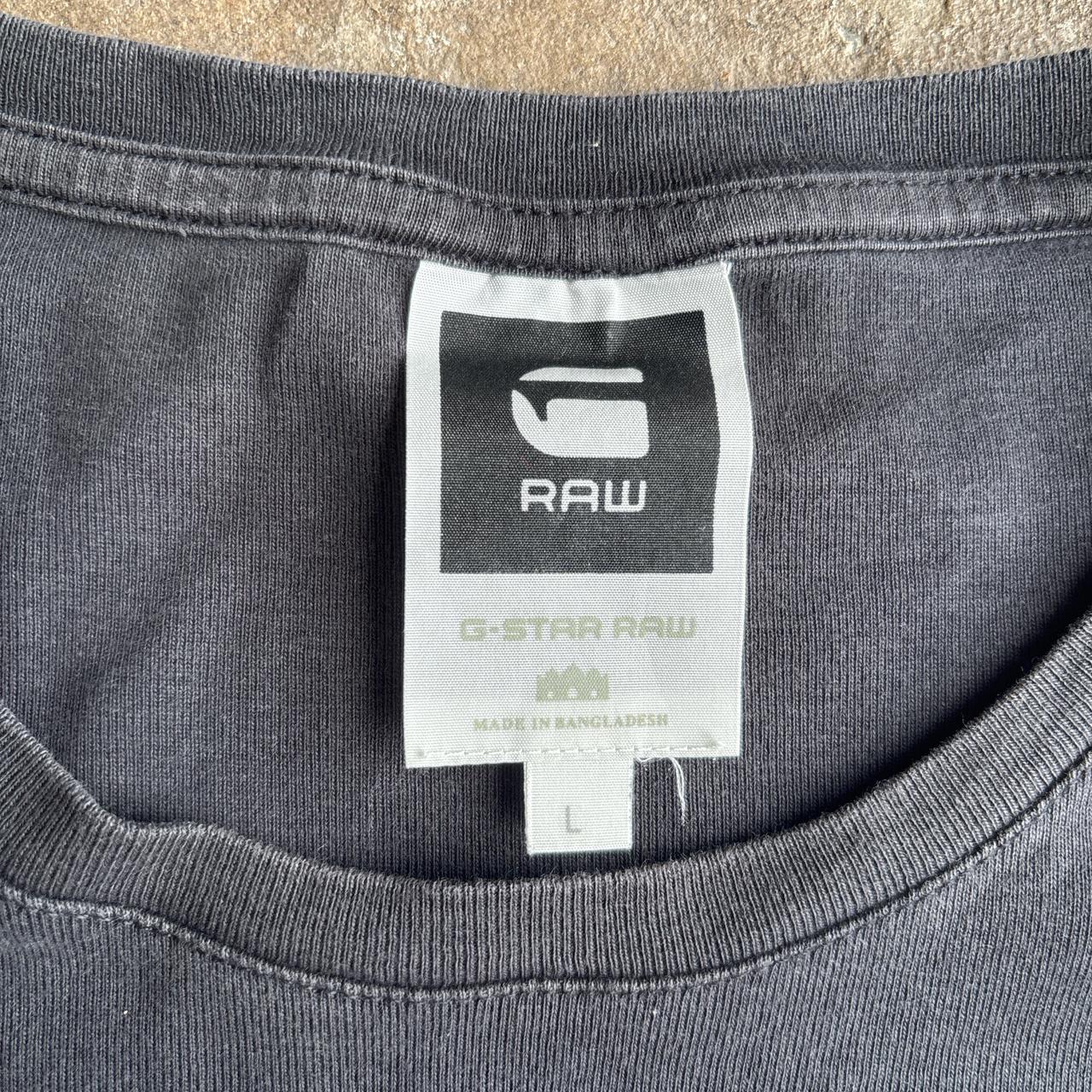 Grey G-STAR RAW Text T-Shirt