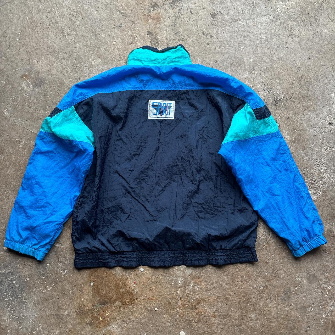 90s vintage windbreaker jacket with patch logos