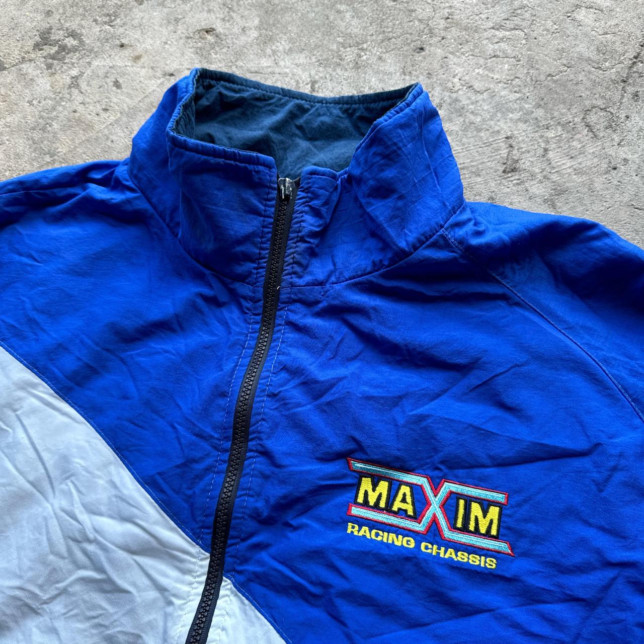 Blue, white and navy racing jacket