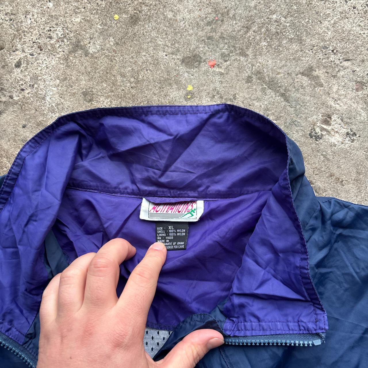 90s Navy, green and purple track jacket