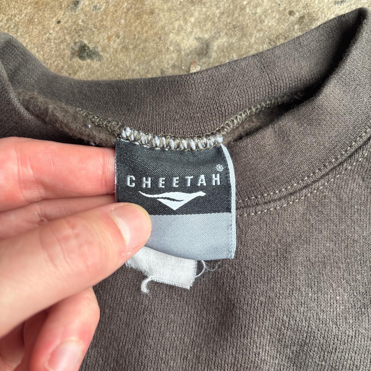 Brown Crewneck Cheetah Sweatshirt - L