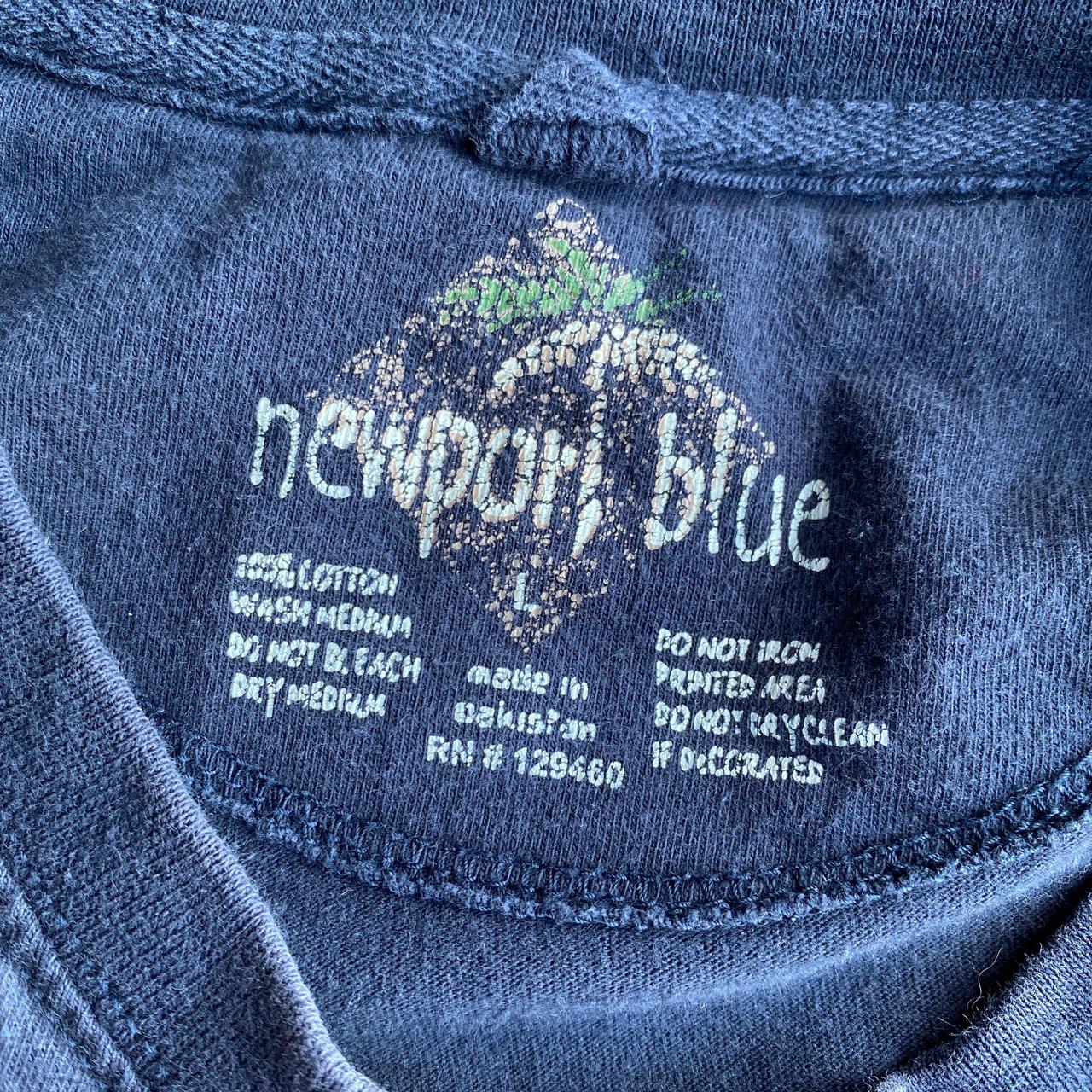 Black Newport Blue Graphic Bar T-Shirt - L
