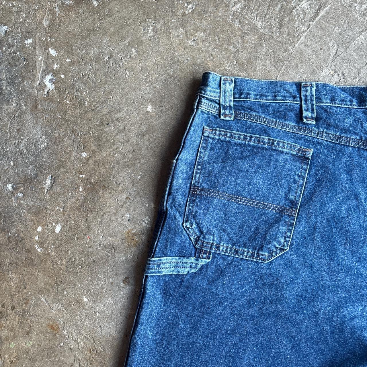 Deep Blue Denim Wrangler Carpenter Jean Shorts