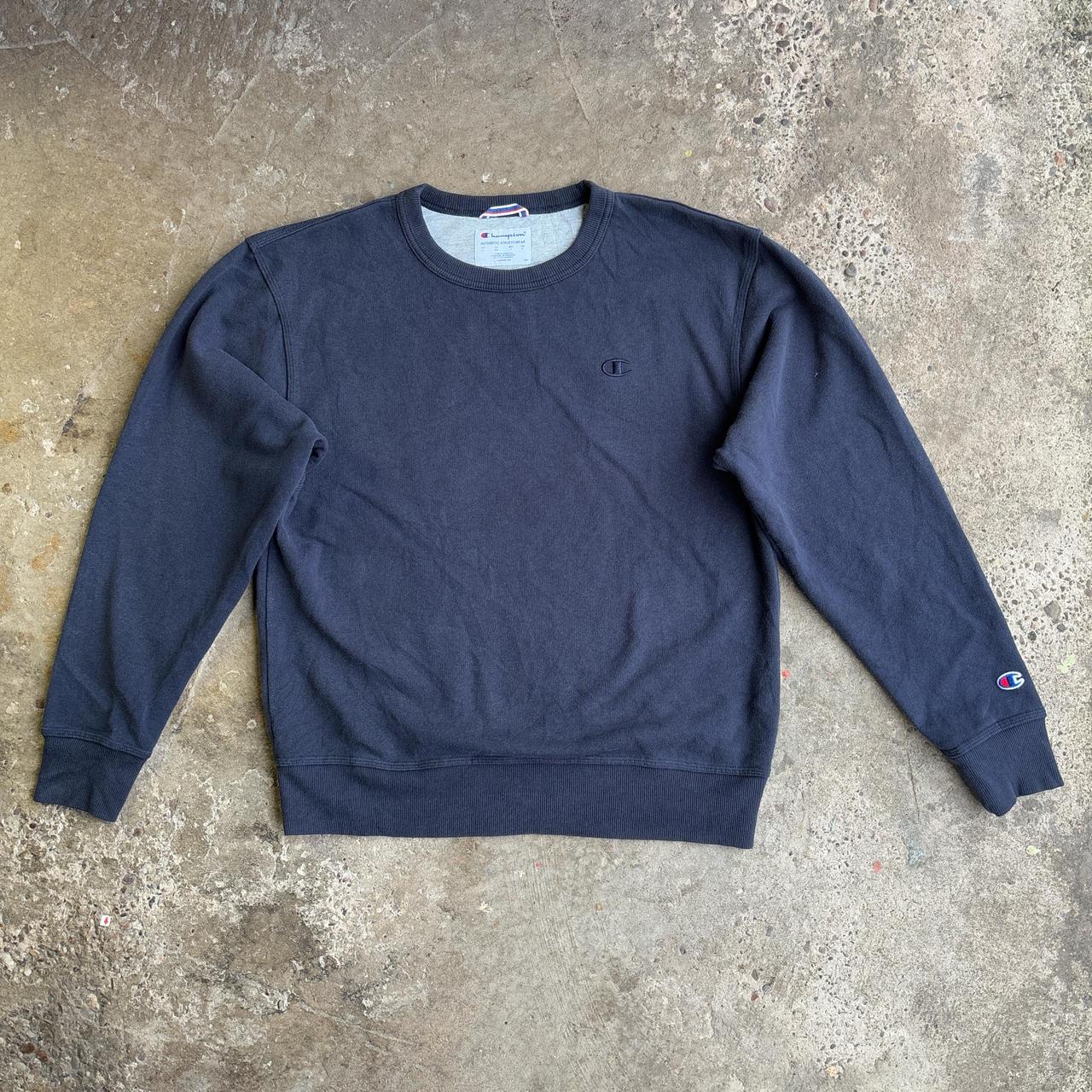 Navy Champion crew neck sweatshirt