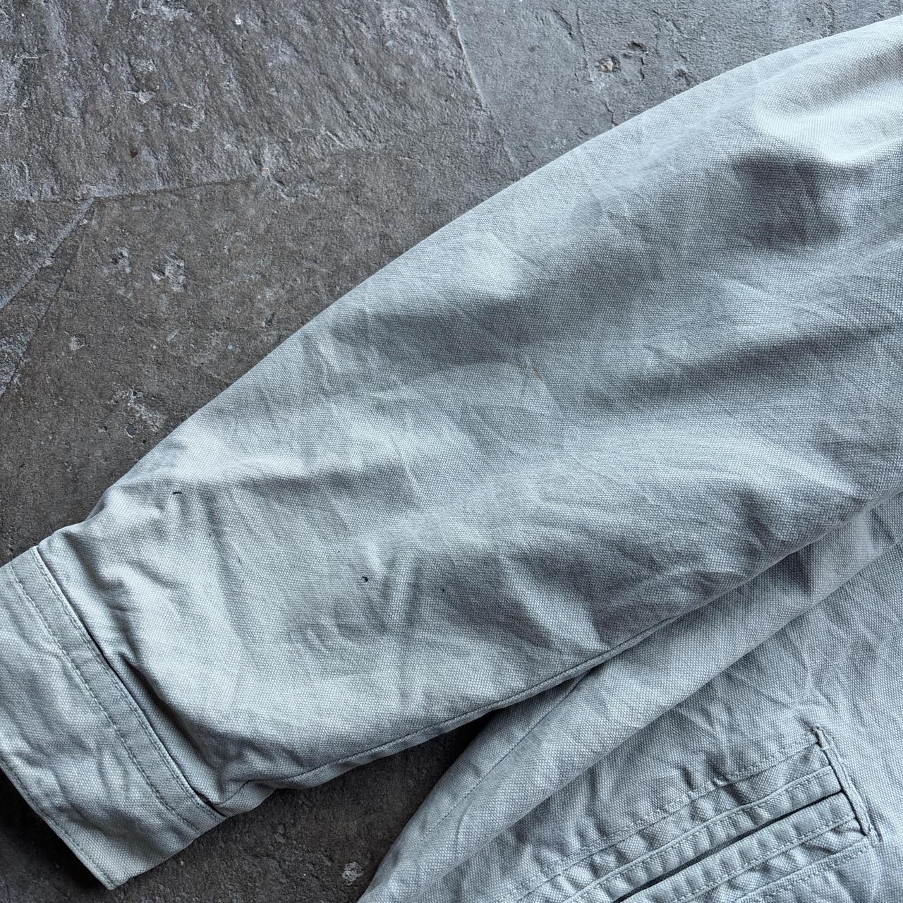Grey Old Navy workwear jacket with fleece lining