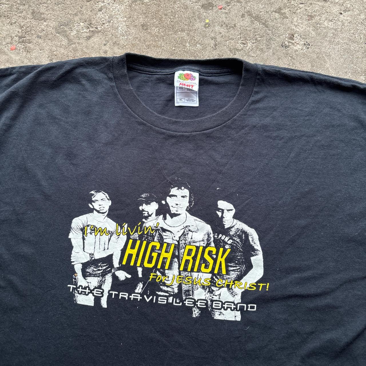 Black Travis Lee band tour T-shirt